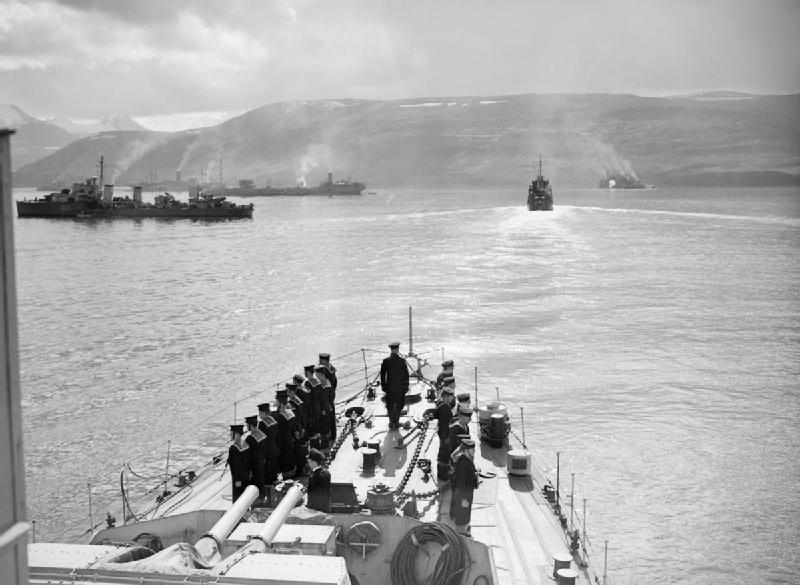 convoy pq 17 sailing in hvalfjord